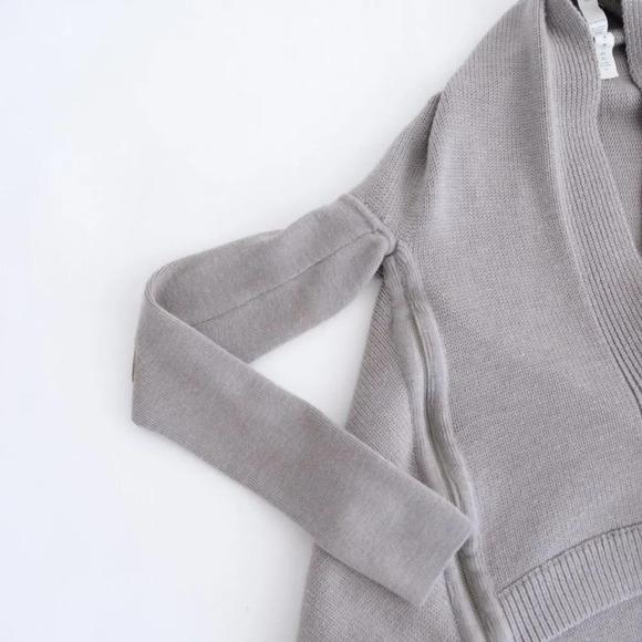 Lululemon Yoga Wrap  it Up100% Merino Wool Sweater Cardigan High Low Hem 4 - Picture 9 of 12